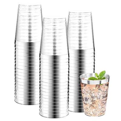  Prestee 200 Clear Plastic Cups - 9 Ounce, Hard Disposable Cups,  Plastic Wine Cups, Plastic Cocktail Cups, Plastic Drinking Cups, Plastic  Party Punch Cups, Party Cups, Wedding Tumblers : Health & Household