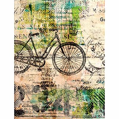 Letter Overlay Rice Paper, 8 x 10.5 inch - 6 x Different Printed Mulberry Paper Images 30gsm Visible Fibres for Decoupage Crafts Mixed Media Collage