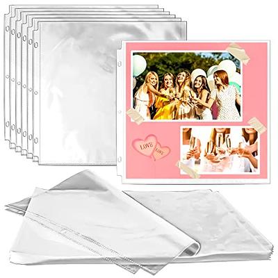  60 Pcs Graduation Scrapbook Refill Pages 12 x 12 Inches Photo  Album Protective Sleeves Clear Scrapbook Page Sheet Protectors Scrapbooking  Album Refills for 3 Ring Binders (4 x 6'' Portrait)