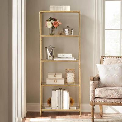 Home Decorators Collection Gold Metal Glam Tiered Wall Shelf