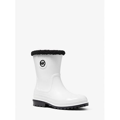 Michael Kors Montaigne Faux Shearling-Lined PVC Rain Boot White 10 - Yahoo  Shopping