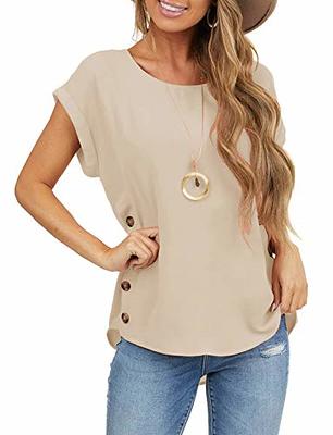 DOROSE Womens Short Sleeve Shirts for Women Casual Loose T-Shirt