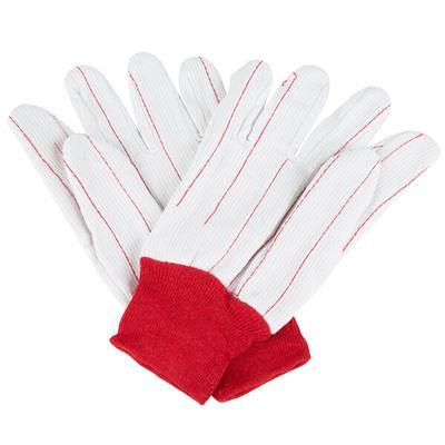 Cordova Red Nap-In Cotton Double Palm Work Gloves - Large - 12/Pack