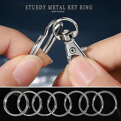 100 Pcs Metal Keychain Clips and Rings, 50 Pcs Keychain Hooks with 50 Pcs  Key Rings for Lanyard, Key, Jewelry, Art Crafts 