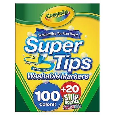 Crayola Super Tips Marker Set (120ct), Kids Washable Markers, Scented  Marker Set, Holiday Gift for Kids, Bulk Markers, Thick & Thin [  Exclusive] - Yahoo Shopping