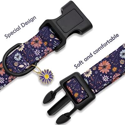 Faygarsle Cotton Designer Dogs Collar Cute Flower Dog Collars for Girl  Female Small Medium Large Dogs with Flower Charms S