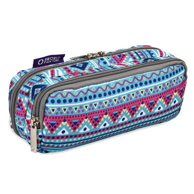 J World Girls Jojo Double Compartment Kids Pencil Case for School, Mint  Tribal - Yahoo Shopping