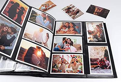  Photo Picutre Album 4x6 500 Photos, Extra Large Capacity  Leather Cover Wedding Family Photo Albums Holds 500 Horizontal and Vertical  4x6 Photos with Black Pages (Silver) : Home & Kitchen