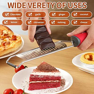 Ourokhome Rotary Cheese Grater Zester - 3 Drum Blades Mandoline Slicer with  Stainless Coconut Zester for Kitchen