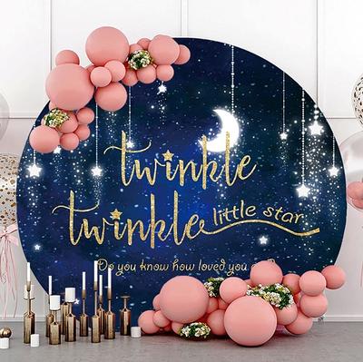 Round Baby Shower Backdrop Twinkle Little Star Moonlight Photography  Background For Cake Birthday Party Newborn Gender Reveal Photo Props -  Yahoo Shopping