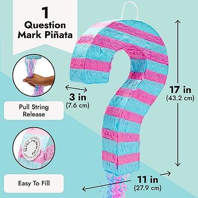 Rainbow Pull String Pinata for Pastel Birthday Decorations, Gender Reveal  Party Supplies (Small, 16.5 x 10 x 3 In)