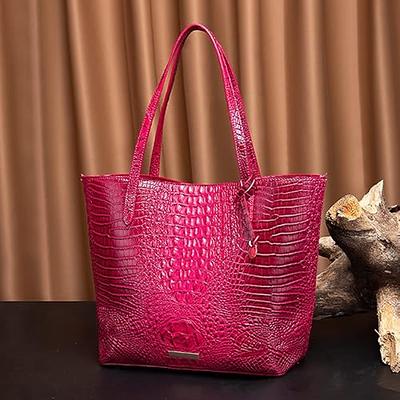 2pcs Crocodile Embossed Tote Bag With Purse, Best Work Bag For