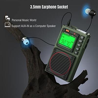  Raddy RF750 Portable Shortwave Radio AM/FM/SW/WB Receiver with  NOAA Alerts - Pocket Retro Mini Radio Rechargeable, w/ 9.85 Ft Wire Antenna  : Electronics