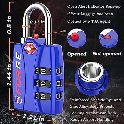 TSA Compatible Travel Luggage Locks, Inspection Indicator, Easy Read Dials- 1, 2