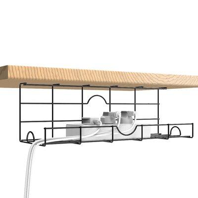 Under Desk Cable Management Tray, Adjustable 11.2 into 21.8 No