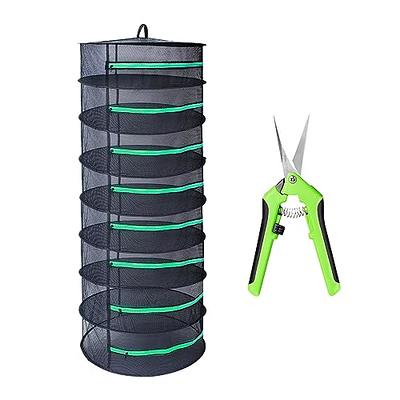 Herb Drying Rack Hanging Drying Rack Mesh For Plants Herb Dryer Collapsible  Dry Net With Zipper For Seeds, Bud, Nuts, Hydroponic Plants (4 Layer)