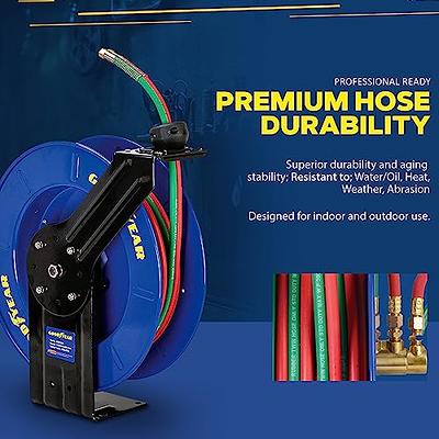 Goodyear Welding Hose Reel Retractable 1/4 Inch x 50' Foot Twin Oxygen  Acetylene Rubber Hoses STD Duty Max 300PSI Heavy Duty Industrial Single Arm  Construction - Yahoo Shopping