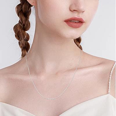 Ladies' 1.2mm Snake Chain Necklace in Sterling Silver - 20