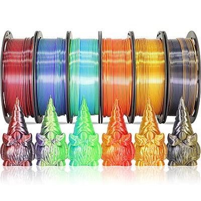 MIKA3D 6-Pack 1.75mm Dual Color Silk PLA 3D Printer Filament