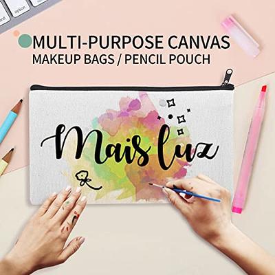 10 Pack Blank Diy Craft Bag Canvas Pencil Case Blank Makeup Bags