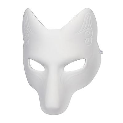 Fox Mask for Halloween Masquerade Ball Party, White Blank Mask DIY Animal  Unpainted Craft Mask for Cosplay Masquerade Parties Costume Accessory  (White) - Yahoo Shopping