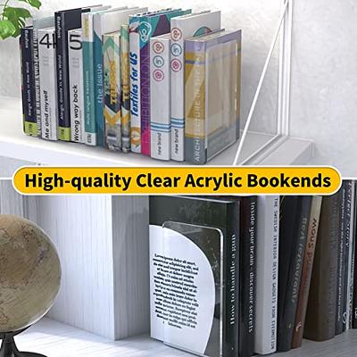 2pcs Metal Bookends, Simple Design Book Stands For Desktop, Heavy