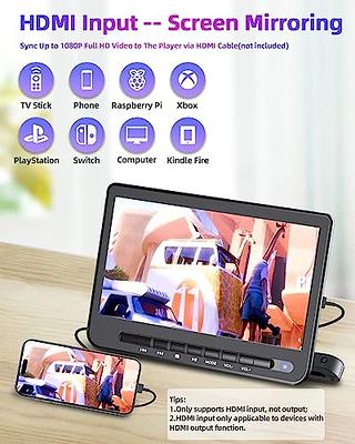 Car DVD Player with Headrest Mount,Arafuna 10.5 for car HDMI Input,  Portable Support 1080P HD Video, USB/SD,Regions Free, Last Memory