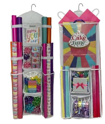 BALEINE Christmas Wrapping Paper Storage Organizer with Flexible