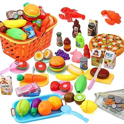 Hohosunlar Kids Pretend Play Kitchen Accessories Set, 38Pcs Stainless Steel  Play Pots and Pans Sets for Kids, Cooking Utensils, Play Food Pizza Knife