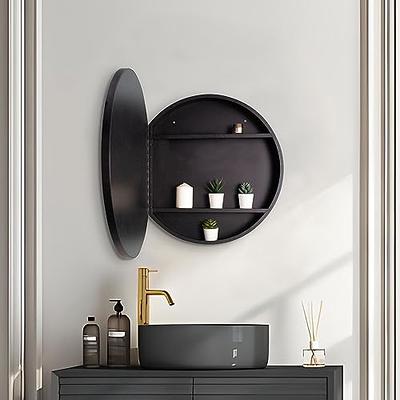 WELLFOR Bathroom Medicine Cabinet 23-in x 30-in Surface/Recessed Mount Aluminum Mirrored Soft Close Medicine Cabinet in Medium | KAFMCA3S23-30