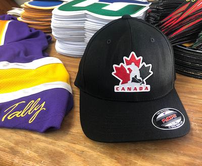 Black Flexfit Hat With Crest Twill Yahoo Team Embroidered Shopping Canada - A