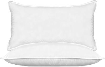 Elegant Comfort 100% Cotton Shell Solid Hotel Pillows, Super Plush