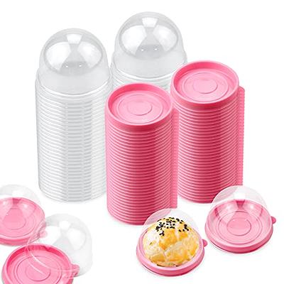 Abaodam Box Cupcake Containers Cake Containers with Lids Dessert Containers  Round Cake Containers Small Round Containers with Lids Cookie Container