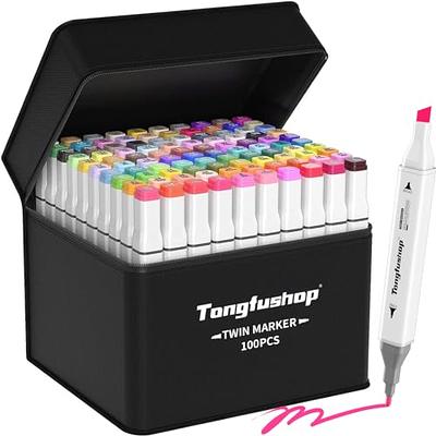 Banral 120 Colors Alcohol Markers, Dual Tip Alcohol Based Art Markers Set  Pens for Artists Kids Adults, Permanent Drawing Markers for Adult Coloring