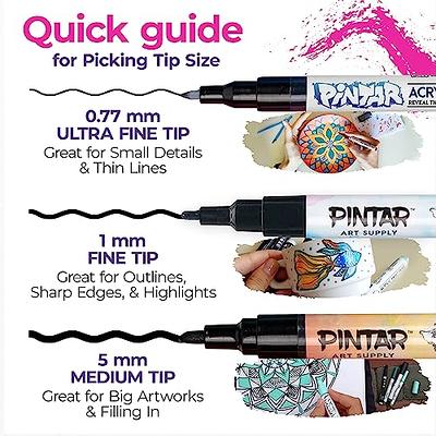 PINTAR Acrylic Paint Markers Set - Extra Fine Tip Paint Pens - Acrylic  Markers Paint Pens - Acrylic Paint Pens for Rock Painting, Wood, Glass,  Leather, Shoes - Pack of 14, 0.77 mm - Yahoo Shopping