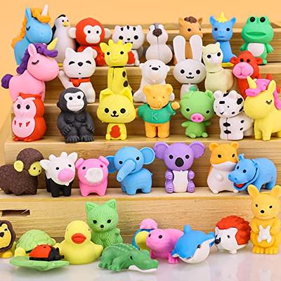 120 pcs Animal Erasers Desk Pets for Kids Classroom Rewards, Puzzle Erasers  Take Apart Erasers Animals Pencil Erasers for Student Valentine Gift,Class