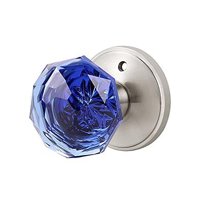 NIZADO Passage Door Knobs Blue,Interior Glass Door Knob,Keyless