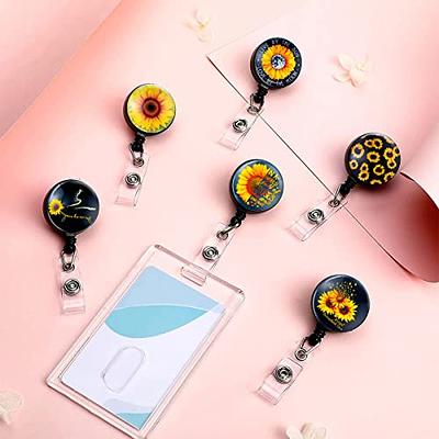 6 Pieces Retractable ID Badge Reel Holders Cute Sunflower ID Badge Reels  with Alligator Clip for Office Staff,Doctor, Nurse, Student - Yahoo Shopping