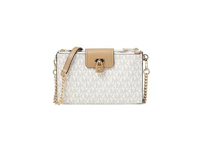 Michael Kors Jet Set Charm Medium Top Zip Pochette Crossbody Beige