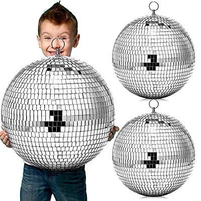 4 pack Large Disco Ball Silver Hanging Disco Balls Reflective