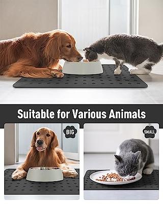 DogBuddy Dog Food Mat - Waterproof Dog Bowl Mat, Silicone Dog Mat for Food  and Water, Pet Food Mat with Edges, Nonslip Dog Feeding Mat, Dog Food Mats  for Floors(Large, Dove) 