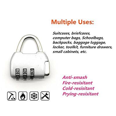 6Pcs Small Locks with Keys, Multicolor Luggage Locks ABS Plastic