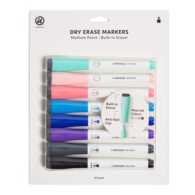 WallDeca Dry-Erase Thick Fine Line Markers, 13 Assorted Colors