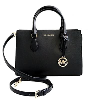  Michael Kors Marilyn Medium Satchel (One Size, Black/Gold) :  Clothing, Shoes & Jewelry