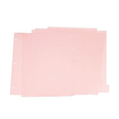 ASUNFO 8 Pcs A4 Tab Pink Binder Dividers with Tabs 3 Ring Binder Insertable  Notebook Plastic Dividers - Yahoo Shopping