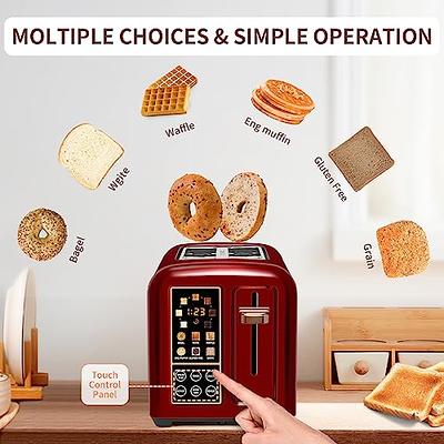 2 Slice Toaster, Long Slot & Removable Crumb Tray, 7 Shading Options with  Auto S