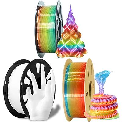 MIKA3D Clear Rainbow Fast Color Change Multi Colored PLA 3D Printing  Filament, Widely Fit for 3D Printer, 1.75mm Color Change Gradually Random  Quickly