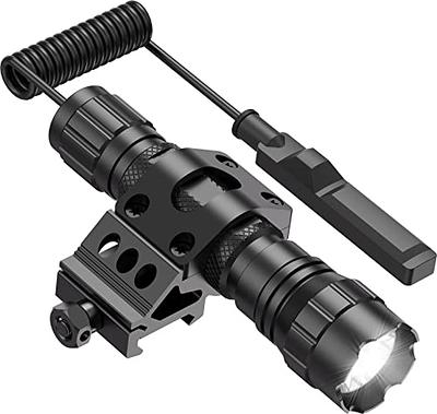 TOUGHSOUL Tactical Flashlight Green Laser Sight Combo, 1450 Lumen Picatinny  Rail MLOK Mounted Rechargeable Rifle Flashlight