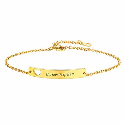 14K Gold-Filled Personalized Beaded Stretch Name or Mantra