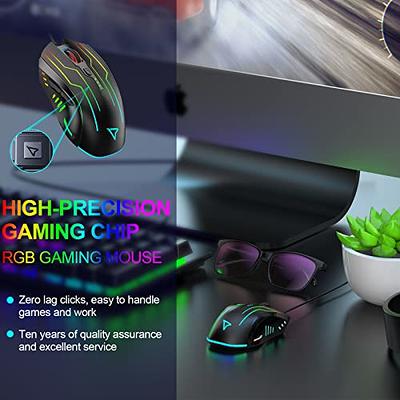  GK-XLI Gaming Mouse Wired, Lightweight Gaming Mice, Breathing  RGB Plug Play High-Precision Adjustable 3200 DPI Ergonomic PC Gaming Mouse  for Gamer, Wired Mouse for Laptop : Video Games